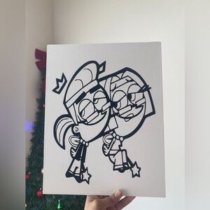 Paint Your Own Cosmo and Wanda Canvas , Sip and Paint Canvas